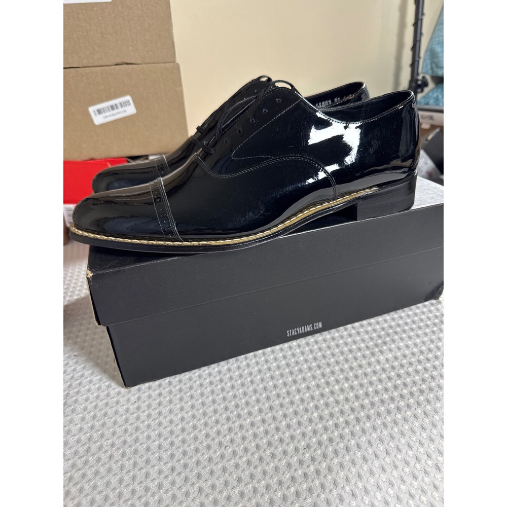 Stacy Adams Oxford Mens 11.5 D Concorde Black Dress 11003-01 NIB